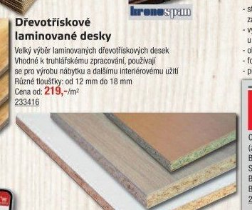 Dřevotřískové laminované desky