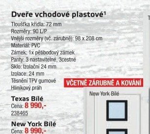 Dveře vchodové plastové