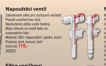 Napouštěcí ventil