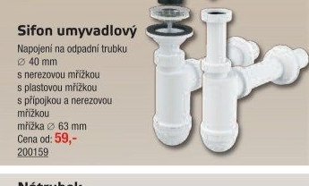 Sifon umyvadlový
