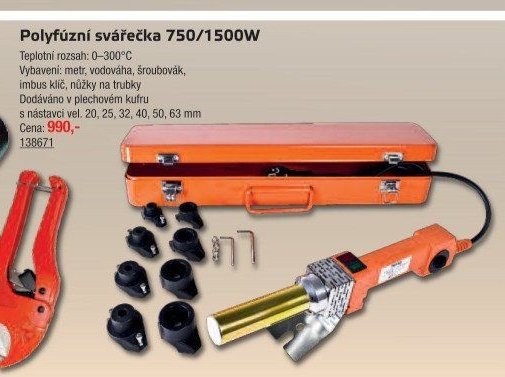 Polyfúzní svářečka 750/1500W