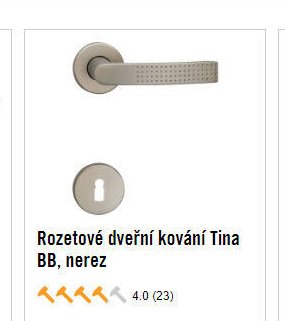 Rozetové dveřní kování Tina BB, nerez