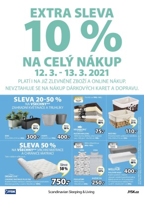 akční leták Jysk 11.3.2021-24.3.2021