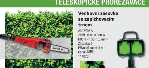 Venkovní zásuvka se zapichovacím trnem