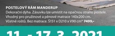 Postelový rám MANDERUP
