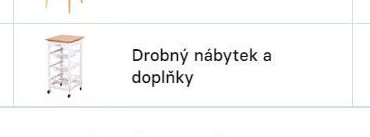 Drobný nábytek a doplňky