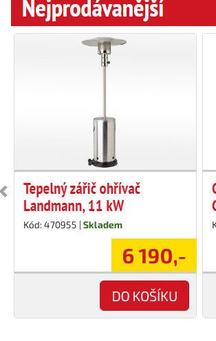 Tepelný zářič ohřívač Landmann, 11 kW
