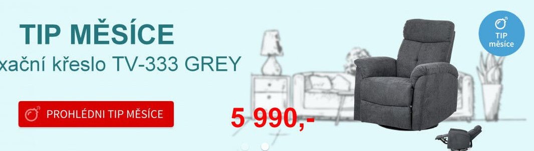 relaxační křeslo TV-333 GREY
