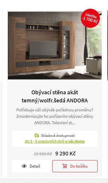 Obývací stěna akát temný/wolfr.šedá ANDORA