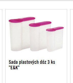 Sada plastových dóz 3 ks 