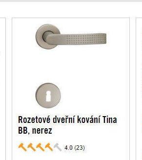 Rozetové dveřní kování Tina BB, nerez