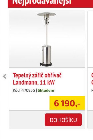 Tepelný zářič ohřívač Landmann, 11 kW