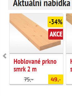 Hoblované prkno smrk 2 m