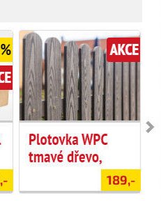 Plotovka WPC tmavé dřevo