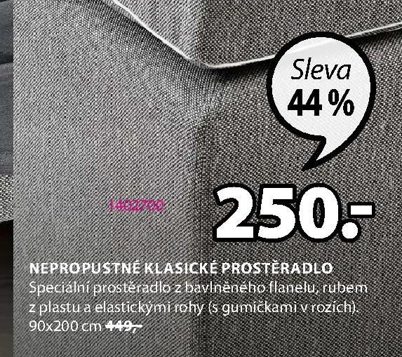 Nepropustné klasické prostěradlo