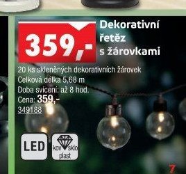 Dekorativní řetěz s žárovkami