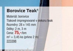 Borovice Teak