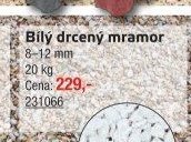 Bílý drcený mramor