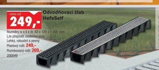 Odvodňovací žlab HefaSelf
