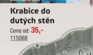 Krabice do dutých stěn