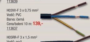 Metráž (Balení 10 m 250V/16A)