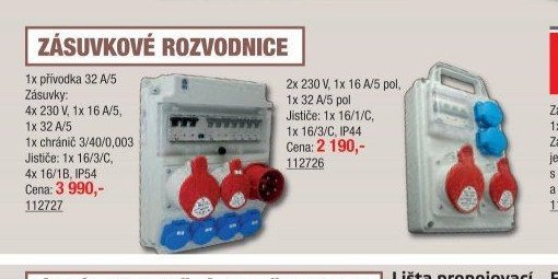 Zásuvkové rozvodnice (112726)