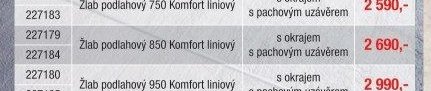 Žlab podlahový 850 Komfort liniový