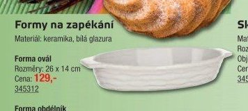 Forma na zapékání (ovál)