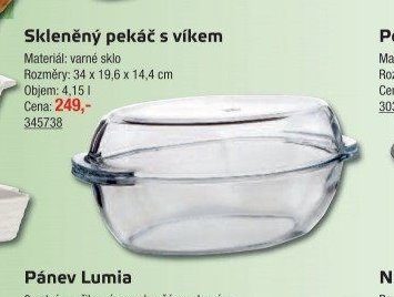 Skleněný pekáč s víkem