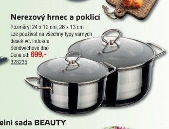 Nerezový hrnec a poklicí