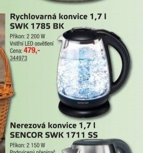 Rychlovarná konvice 1,7 l SWK 1785 BK