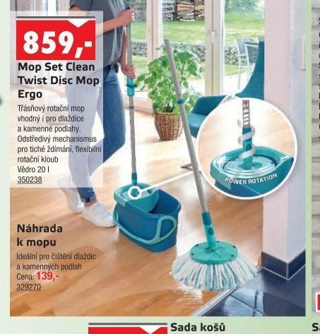 Mop Set Clean Twist Disc Mop Ergo