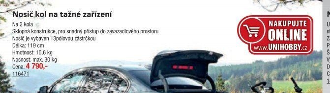 Nosič kol na tažné zařízení
