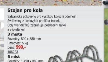 Stojan pro kola 3 místa
