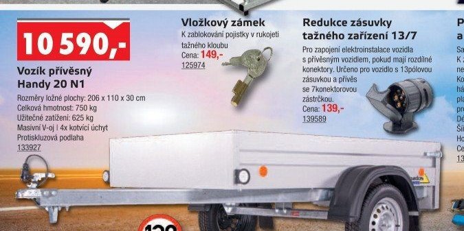 Vozík přívěsný Handy 20 N1