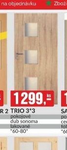 Trio 3*3 pokojové dub sonoma lakované 60-80