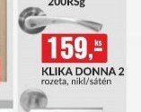 Klika Donna 2 rozeta, nikl/satén