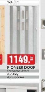 Pioneer Door shrnovací dveře dub bílý dub sonoma