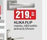 Klika Flip rozeta, nikl/satén antracit/chrom