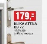 Klika Atena BB 72 nikl/satén antická mosaz