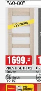 Prestige PT 02 rámové cedr fólie finish 60-80