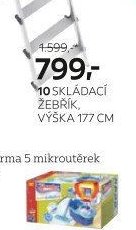 10 SKLÁDACÍ ŽEBŘÍK, VÝŠKA 177 CM