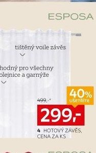 Hotový závěs