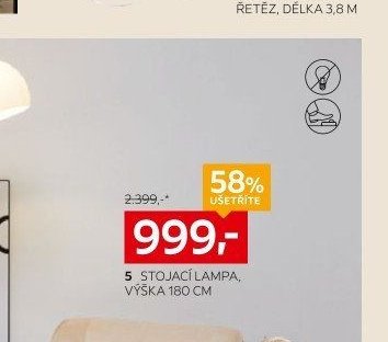 STOJACÍ LAMPA, VÝŠKA 180 CM