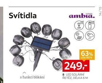 8 LED SOLÁRNÍ ŘETĚZ
