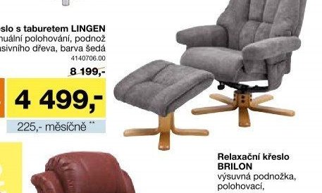 Relaxační křeslo s taburetem LINGEN