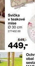 Svíčka v teakové míse