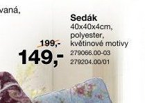 Sedák 40x40x4cm