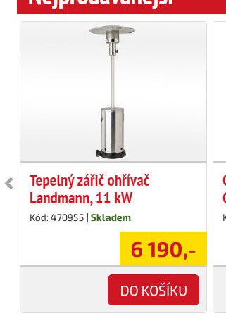 Tepelný zářič ohřívač Landmann