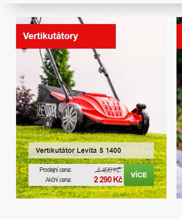 Vertikutátor Levita S 1400